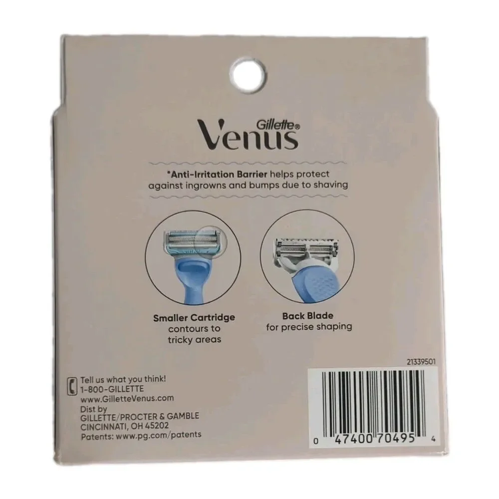 NEW GILLETTE VENUS PUBIC HAIR & SKIN 6-PACK VALUE PACK REFILL CARTRIDGES
